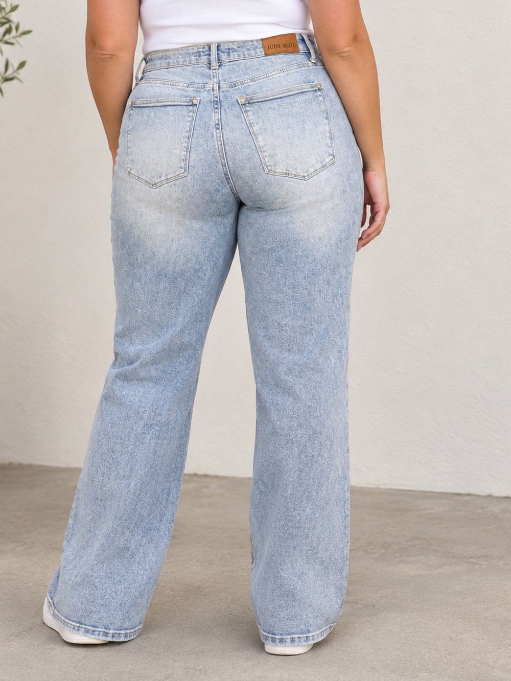 Judy Blue Los Angeles Wide-Leg Jeans Light Wash High Rise Women Plus 16W